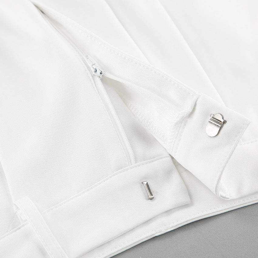 White High-waist Trousers Fashion Loose Casual Pants free delivery