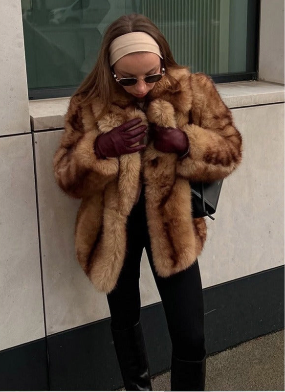 Street Fur Coat Short Women's Top Warm free delivery