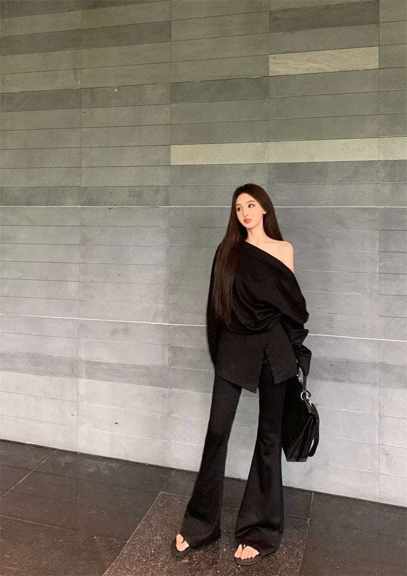 A Top Bootcut Pants Fashion Suit free delivery