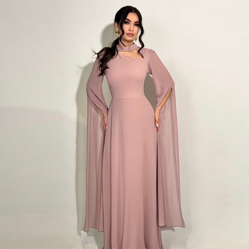 A Women's Clothing Sexy Slimming Slim-fit Graceful Long Sleeve Dress free delivery