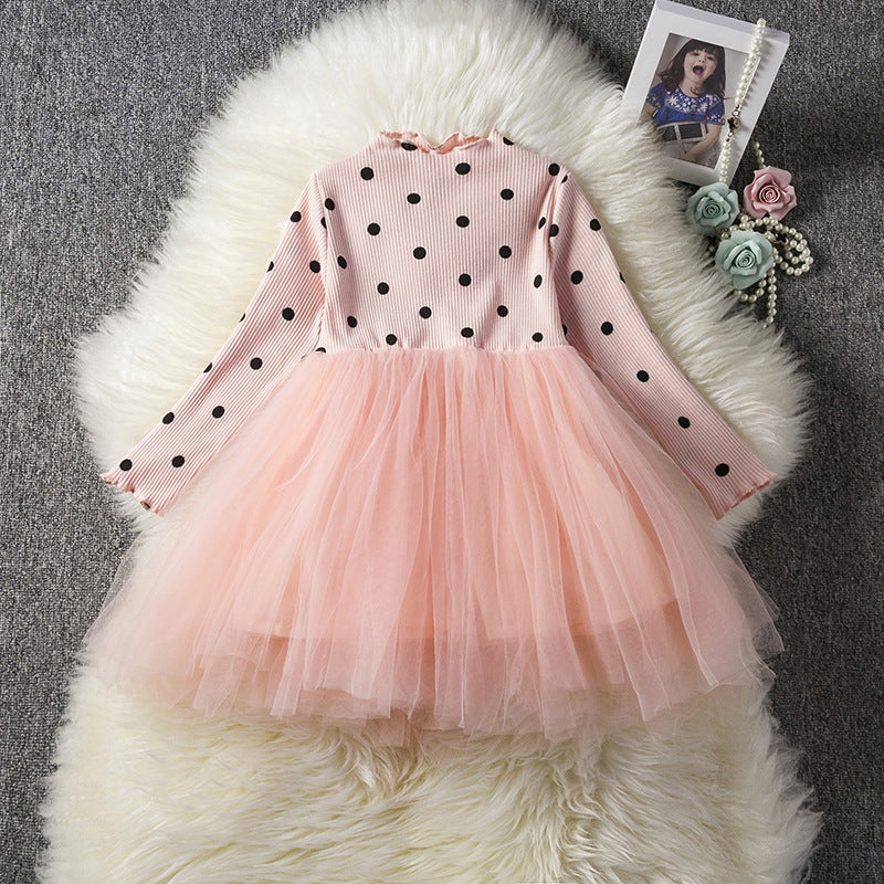 Baby Girls Spring Winter Long Sleeve Tutu Lace Dresses Infantil Newborn 1st Birthday Party Clothes Christening Gown Casual Wear free delivery