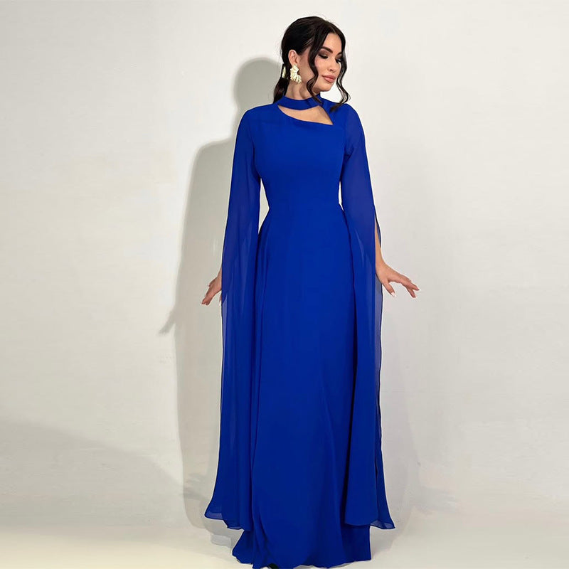 A Women's Clothing Sexy Slimming Slim-fit Graceful Long Sleeve Dress free delivery