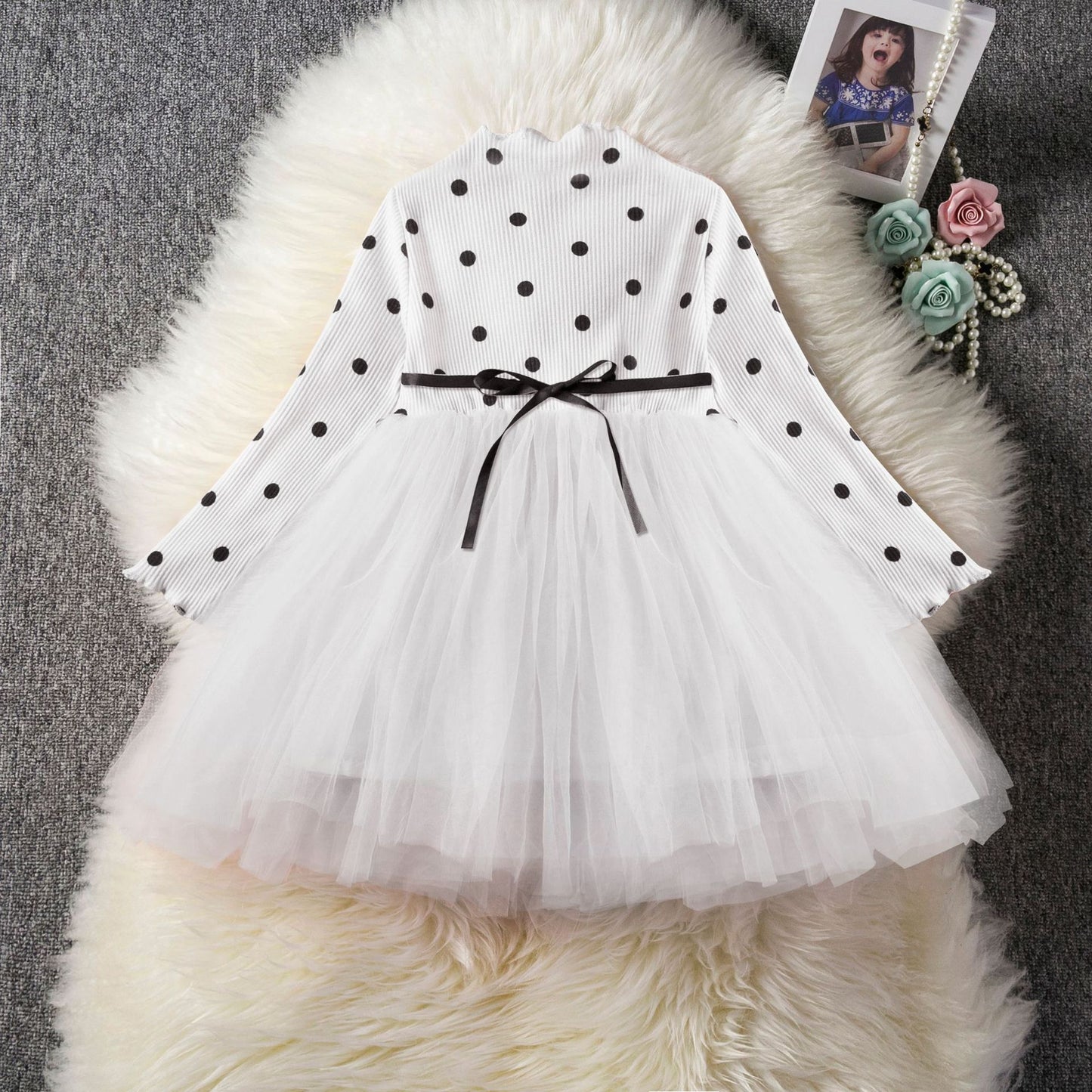 Baby Girls Spring Winter Long Sleeve Tutu Lace Dresses Infantil Newborn 1st Birthday Party Clothes Christening Gown Casual Wear free delivery