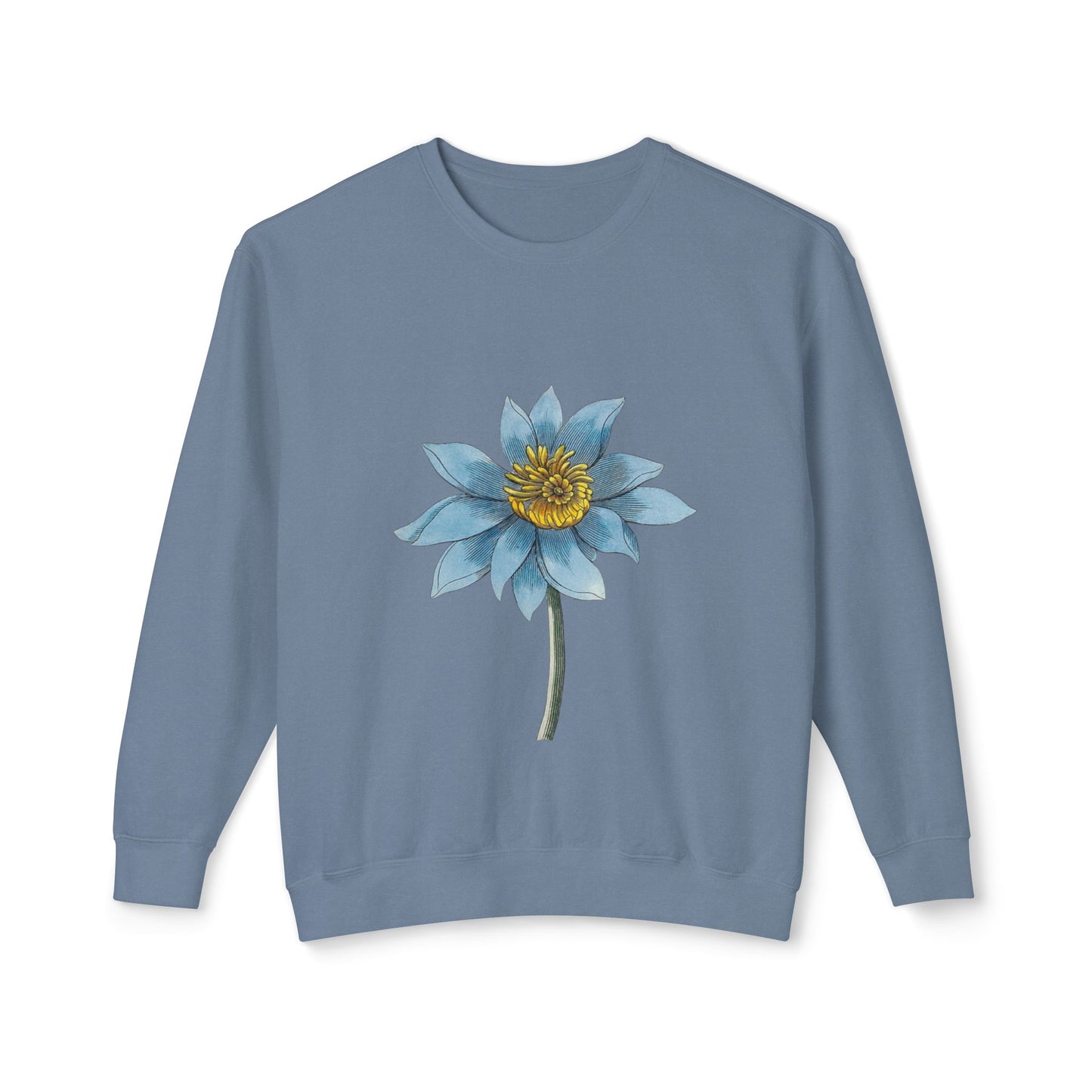 Flower Unisex Lightweight Crewneck Sweatshirt