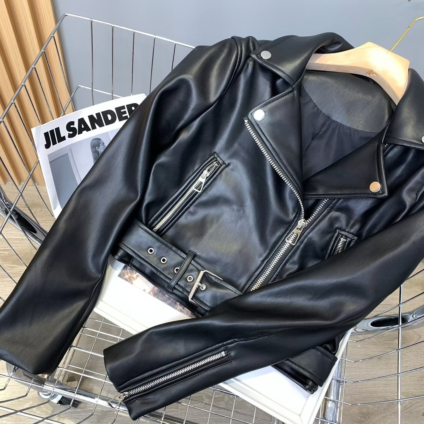 A Women's Fashion PU Jacket Coat free delivery