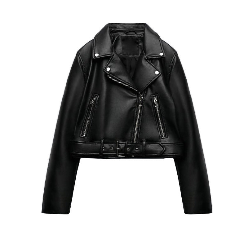A Women's Fashion PU Jacket Coat free delivery