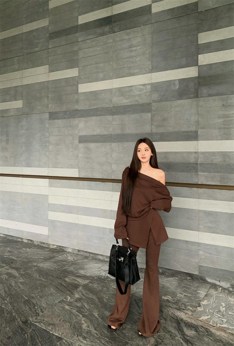 A Top Bootcut Pants Fashion Suit free delivery