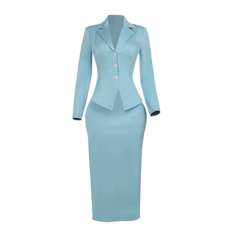 A Temperament Commute Slim Basic Waist Skirt Suit Suit free delivery