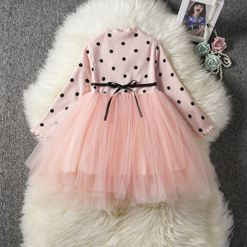 Baby Girls Spring Winter Long Sleeve Tutu Lace Dresses Infantil Newborn 1st Birthday Party Clothes Christening Gown Casual Wear free delivery