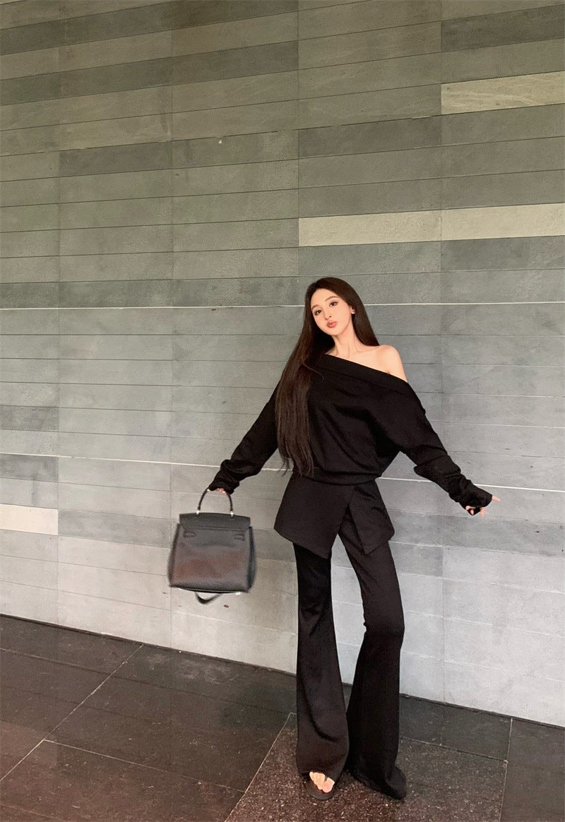 A Top Bootcut Pants Fashion Suit free delivery