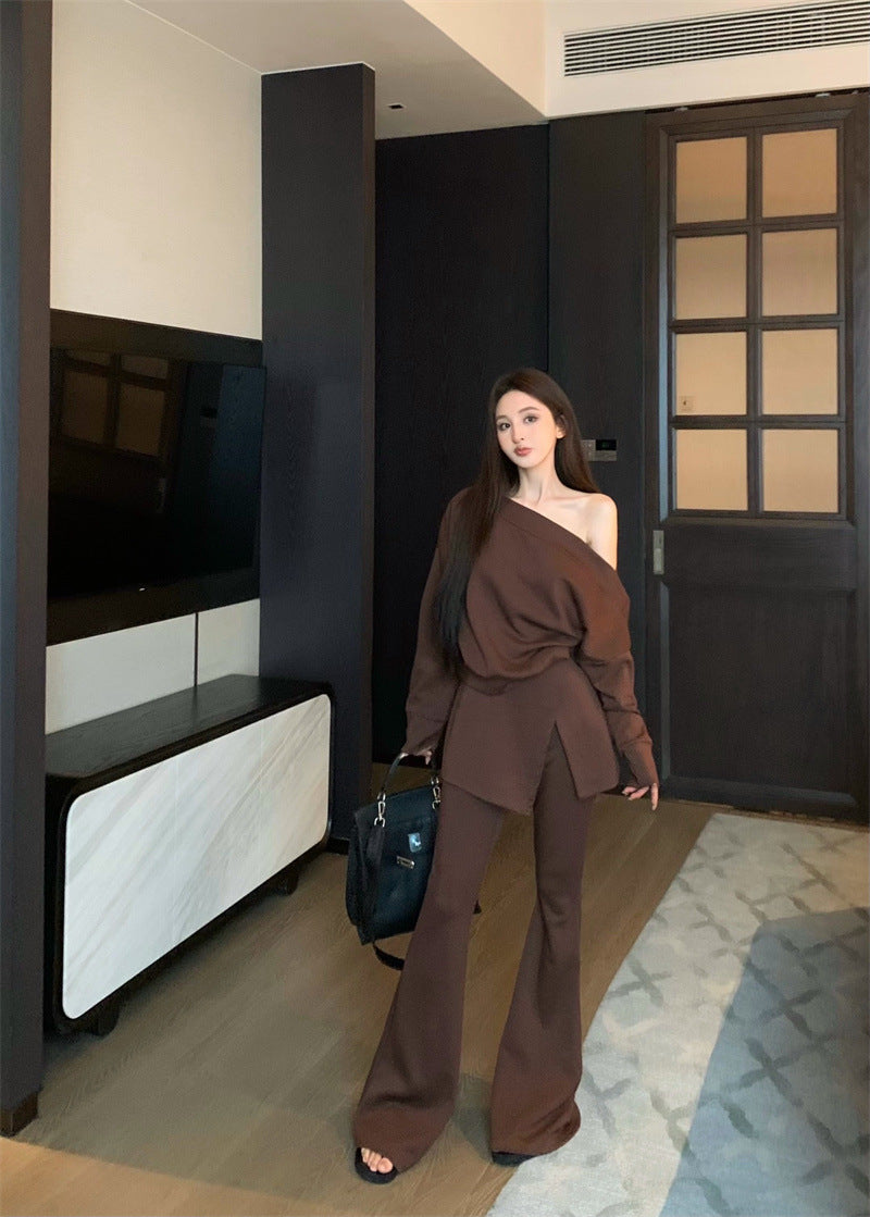 A Top Bootcut Pants Fashion Suit free delivery