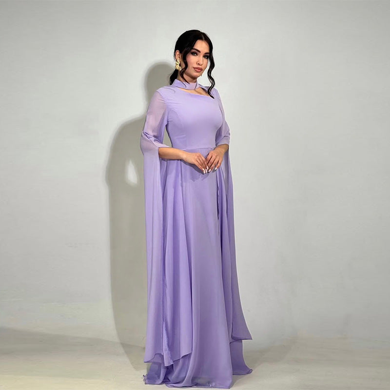 A Women's Clothing Sexy Slimming Slim-fit Graceful Long Sleeve Dress free delivery