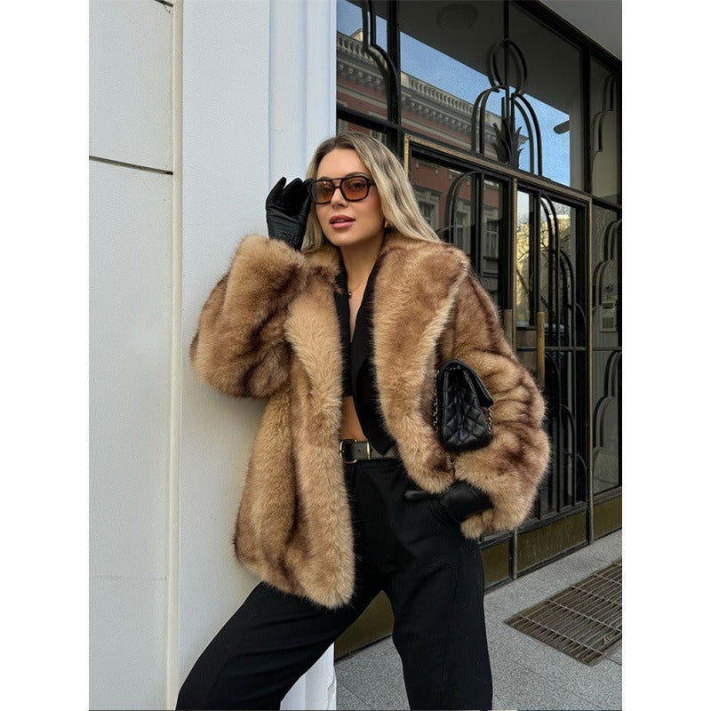 Street Fur Coat Short Women's Top Warm free delivery