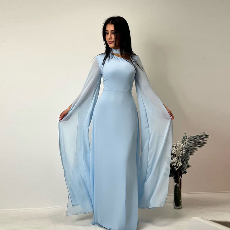 A Women's Clothing Sexy Slimming Slim-fit Graceful Long Sleeve Dress free delivery