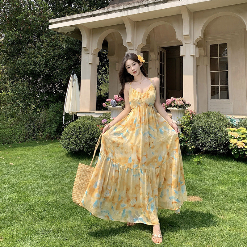 Fairy Ruffled Spaghetti Straps Dress free delivery