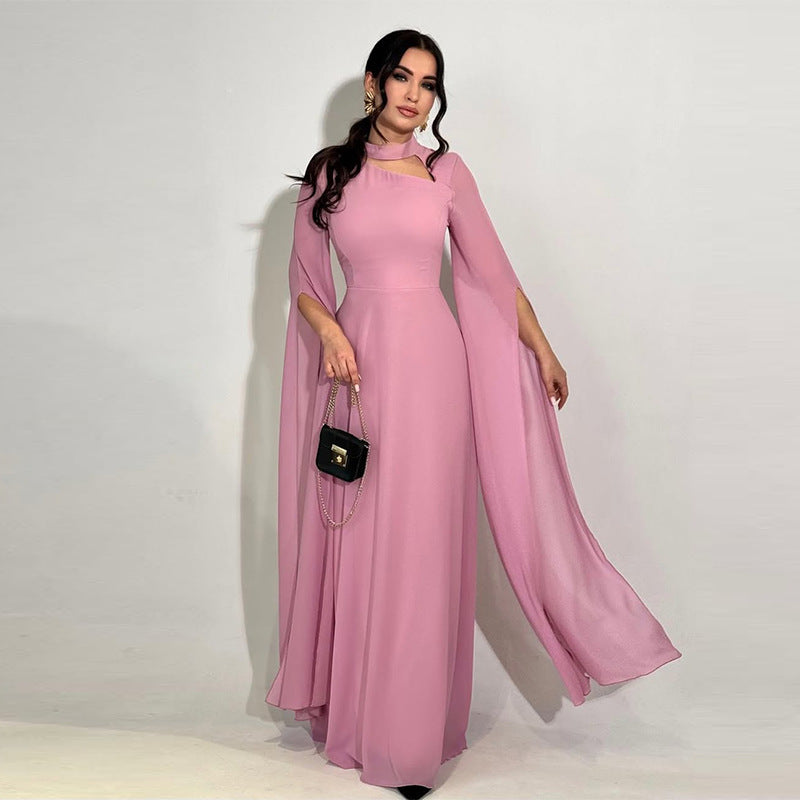 A Women's Clothing Sexy Slimming Slim-fit Graceful Long Sleeve Dress free delivery