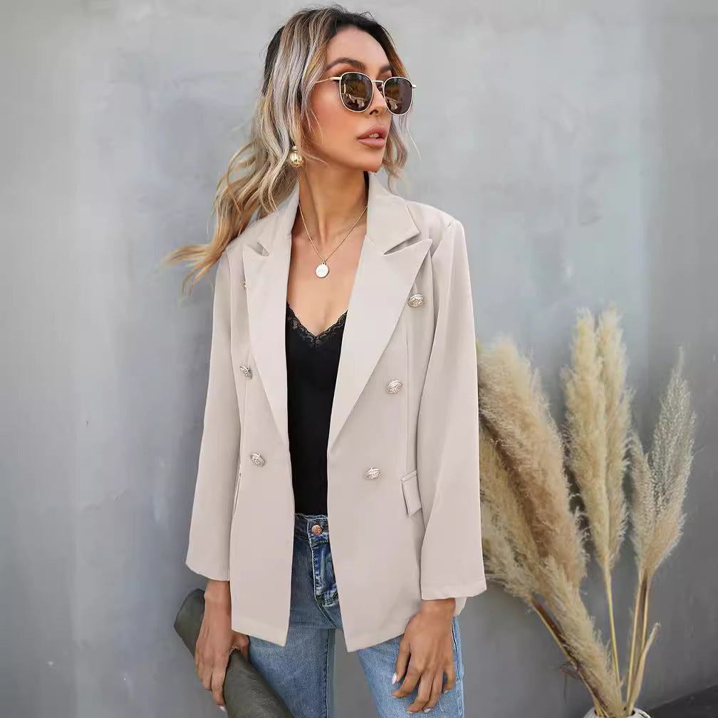 A Lapel Button Small Suit Long Sleeve Jacket free delivery