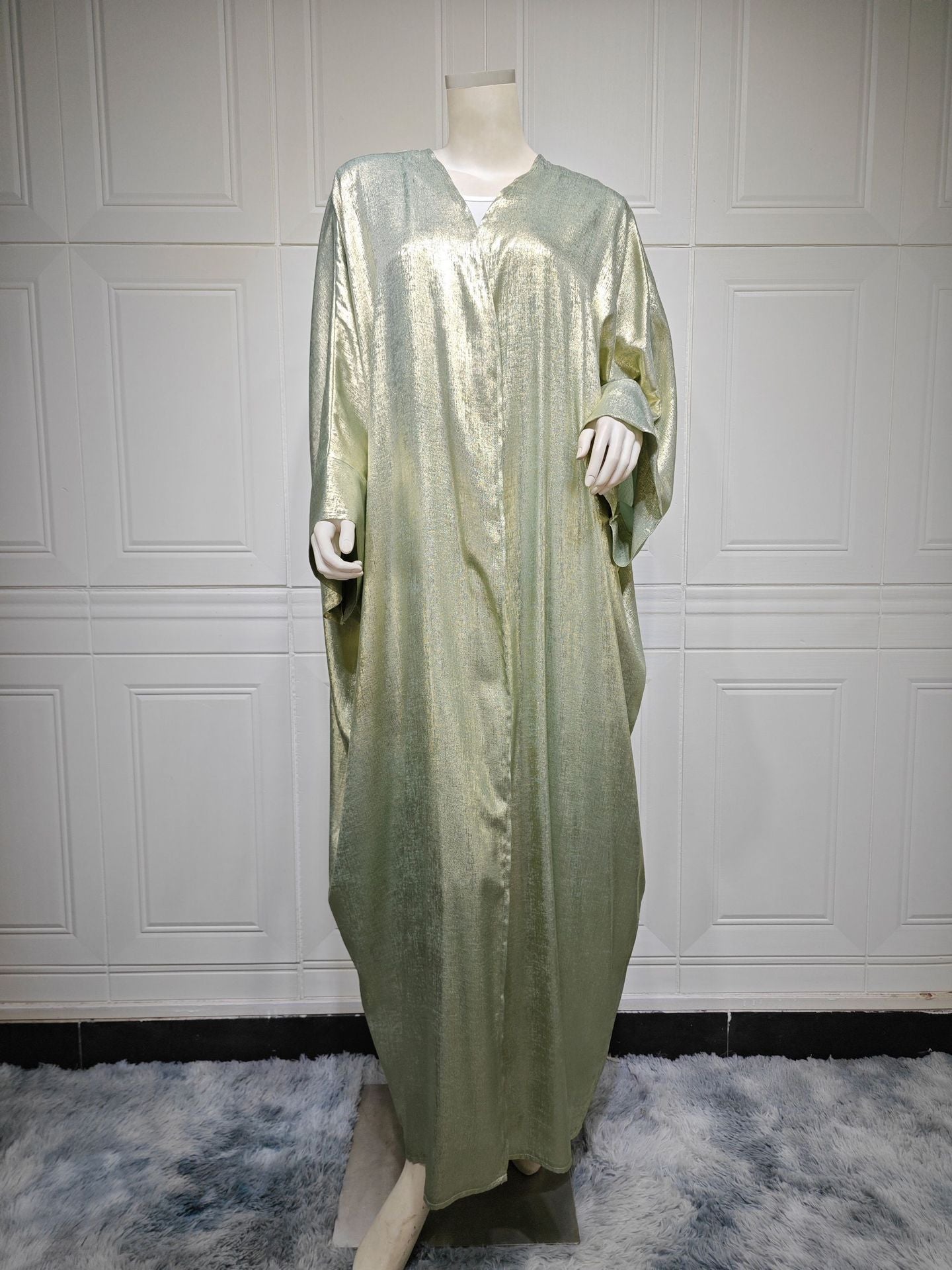 A Muslim Fashion Bronzing Robe Abaya Outer Wear free delivery