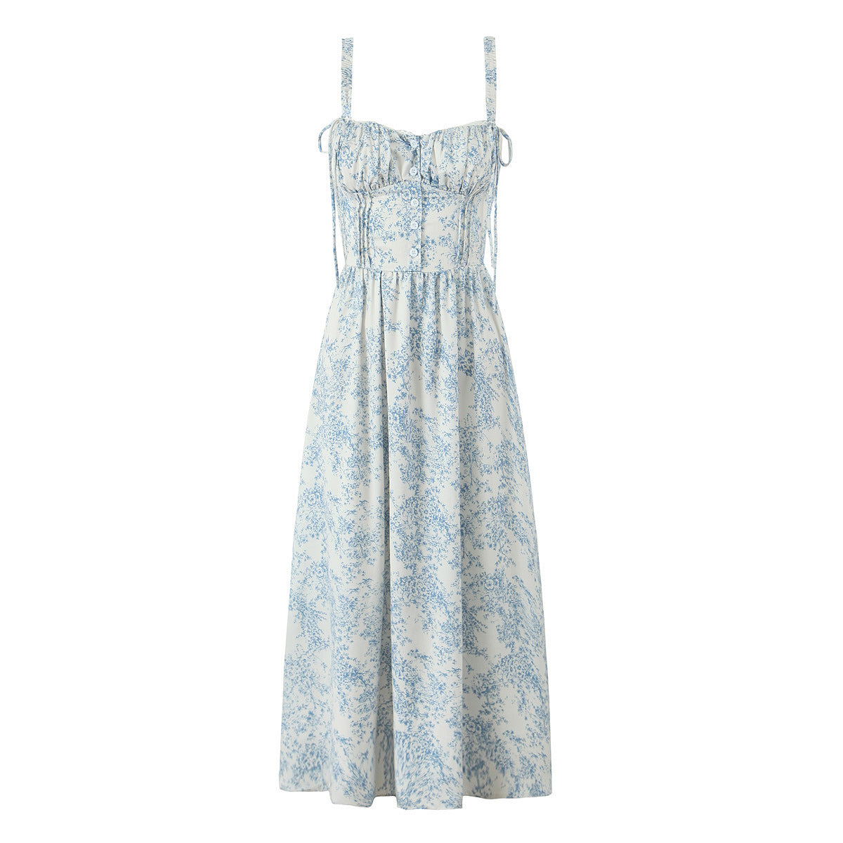 A Women's Fashion Personalized Bow Seaside Sling Dress free delivery