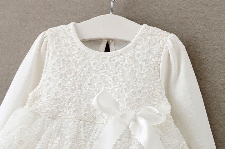Baby clothing lace princess dress dress 0-12 months of spring and autumn direct manufacturers free delivery