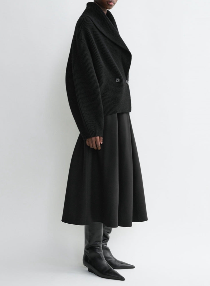 A Women's Simple Loose Cardigan With Curved Collar free delivery