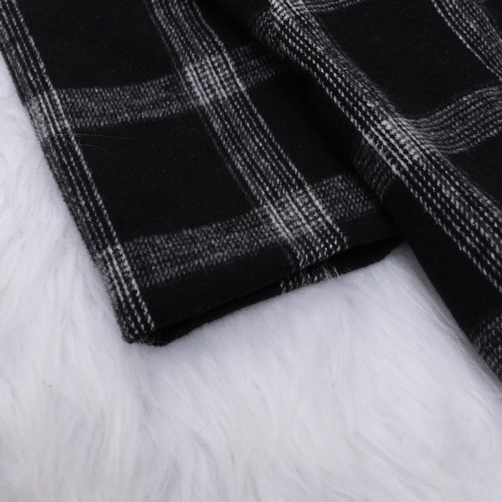 A Plaid wool coat free delivery