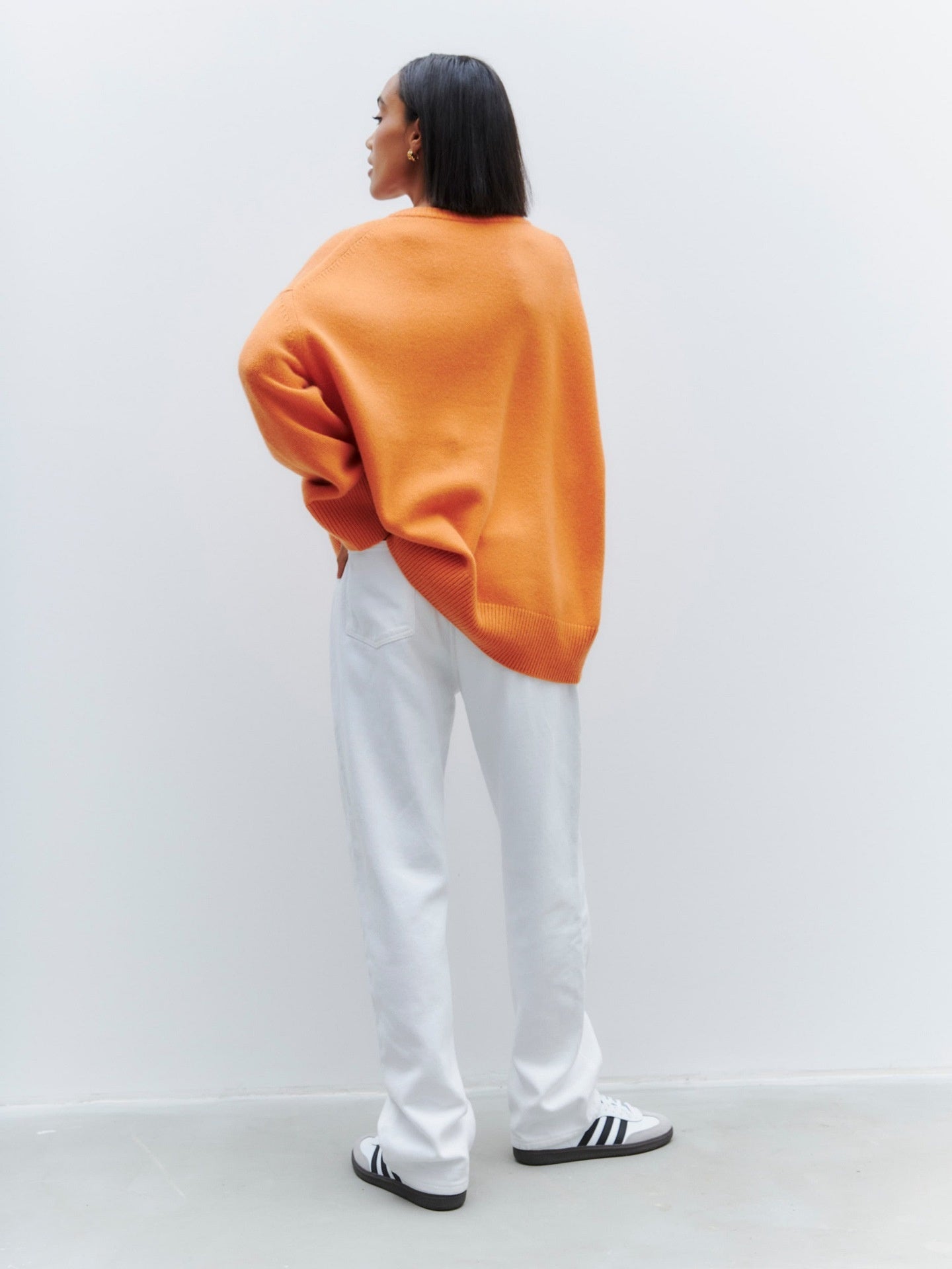 A Internet Hot Sweater V-neck Loose Long Sleeve free delivery