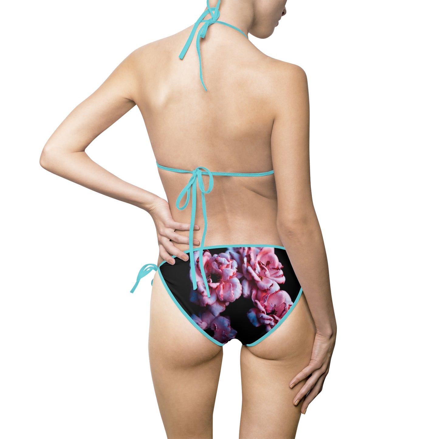 Black-Pink Women's Bikini Swimsuit (AOP)