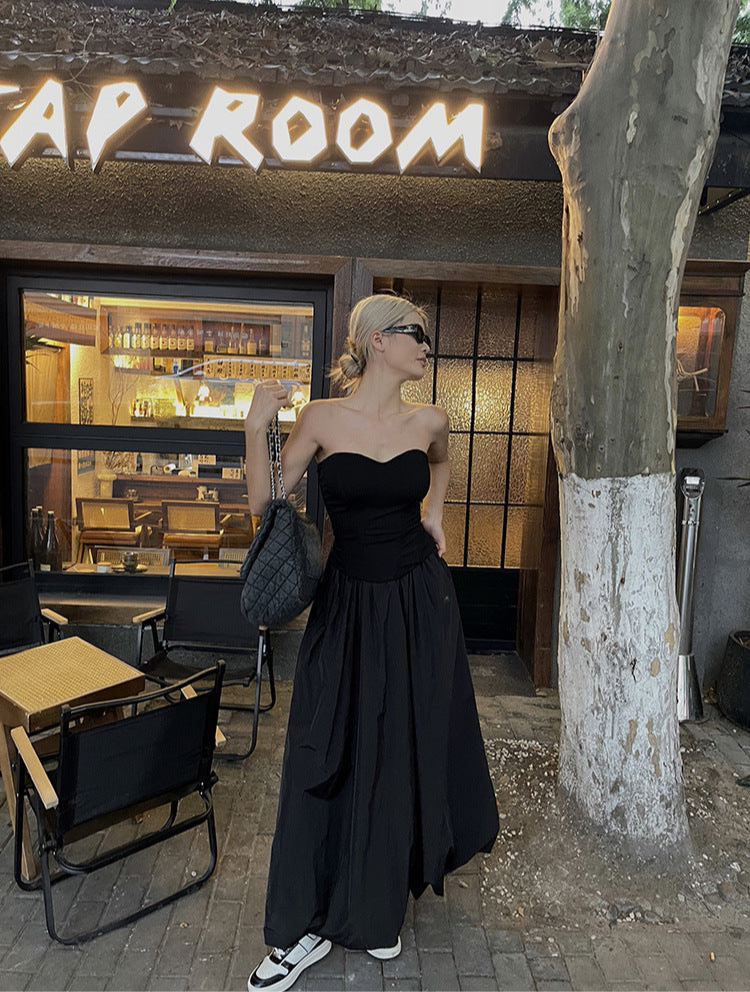 A High Elastic Waist Casual Loose Temperament A- Line Skirt free delivery