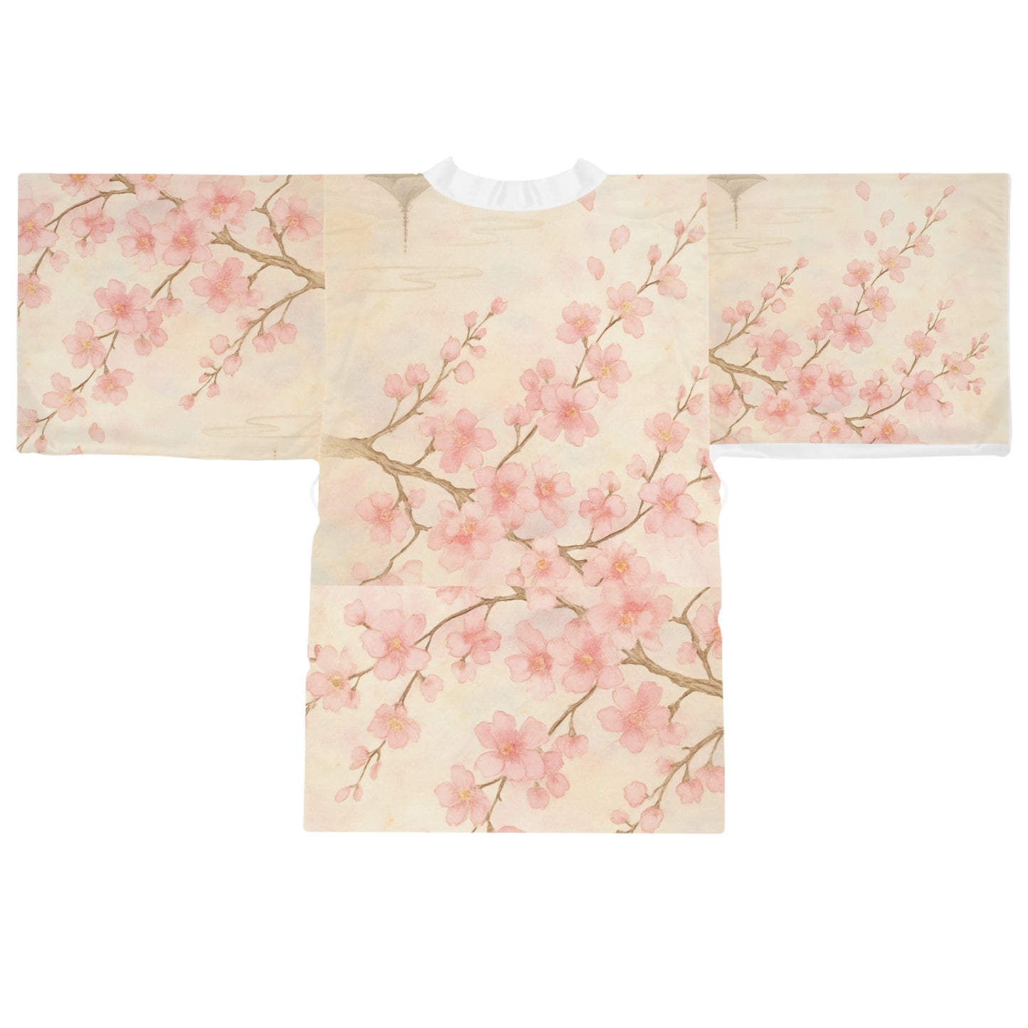 Japanese Sakura Long Sleeve Kimono Robe (AOP)
