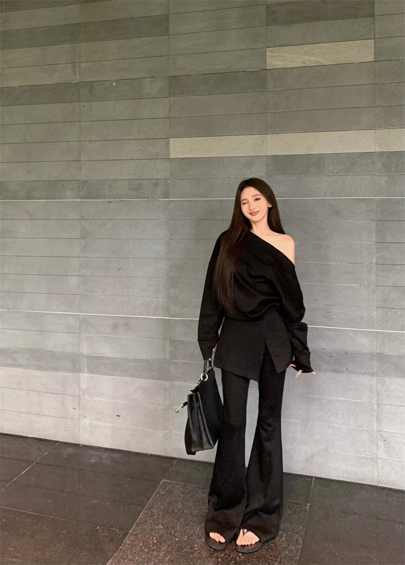 A Top Bootcut Pants Fashion Suit free delivery