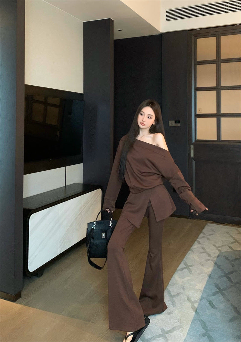 A Top Bootcut Pants Fashion Suit free delivery