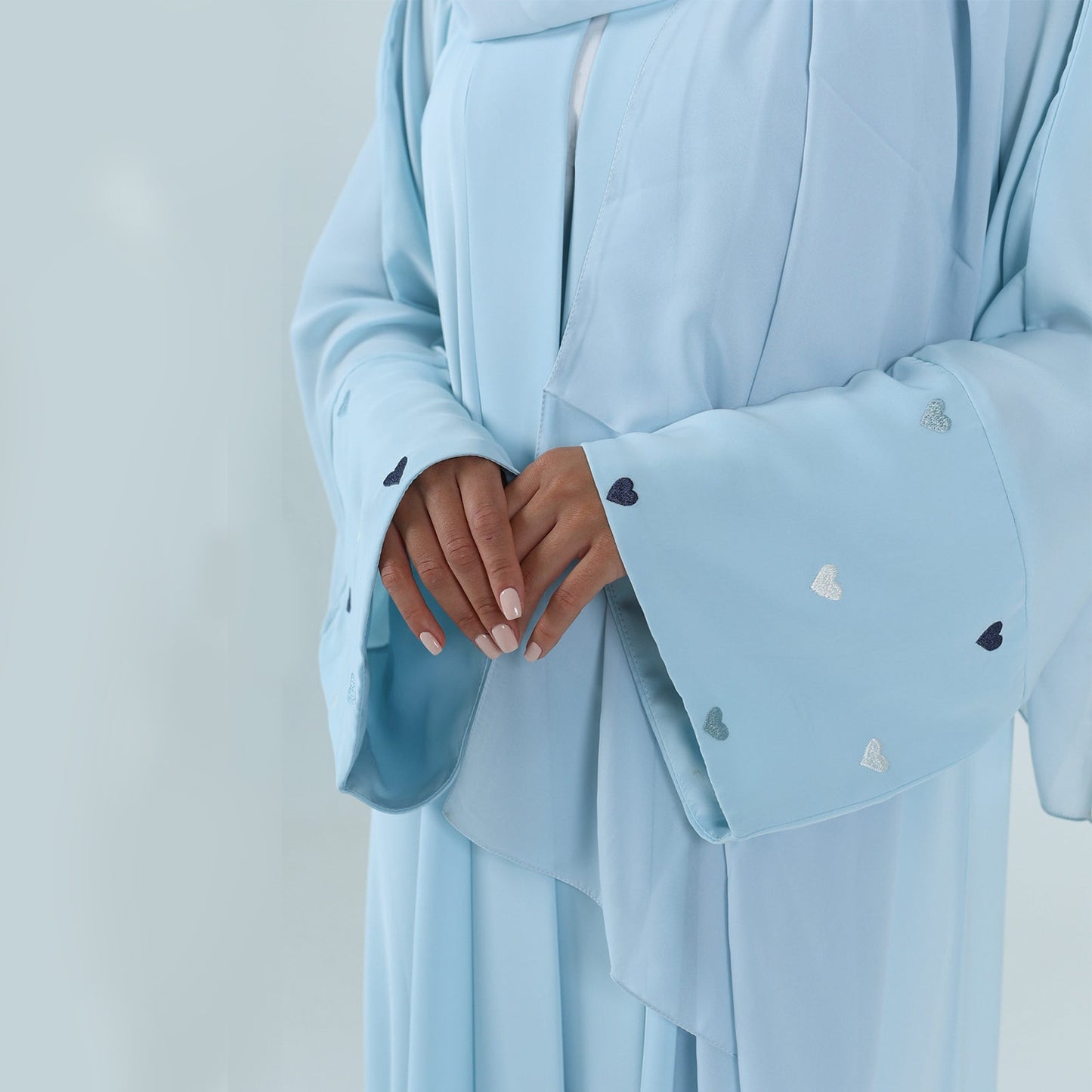 A Dubai Love Embroidered Elegant Cardigan Robe - Luxury Women's Fashion with Free Delivery