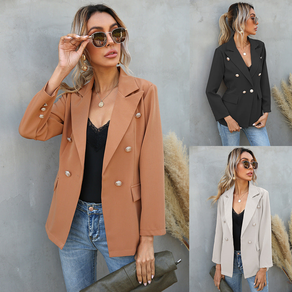 A Lapel Button Small Suit Long Sleeve Jacket free delivery