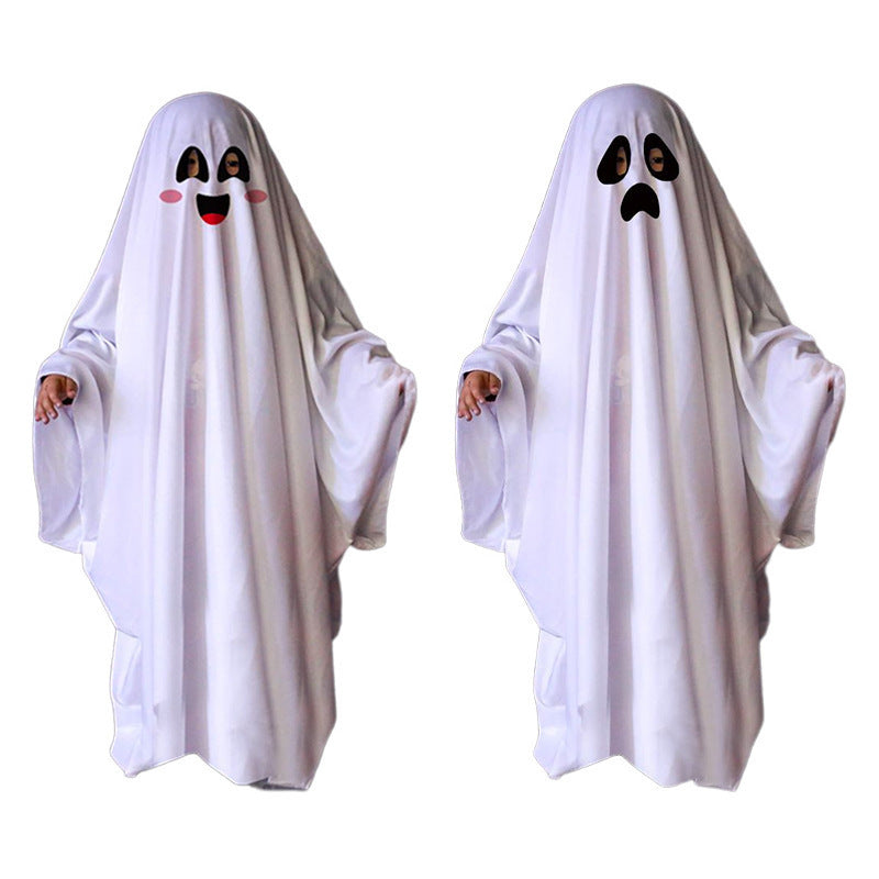 Halloween Party White Costume Ghost Cloak Robe free delivery