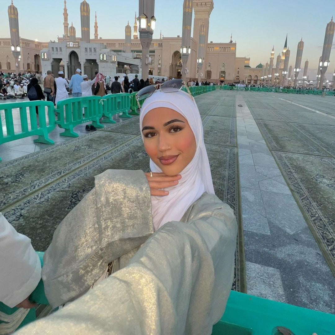 A Muslim Fashion Bronzing Robe Abaya Outer Wear free delivery