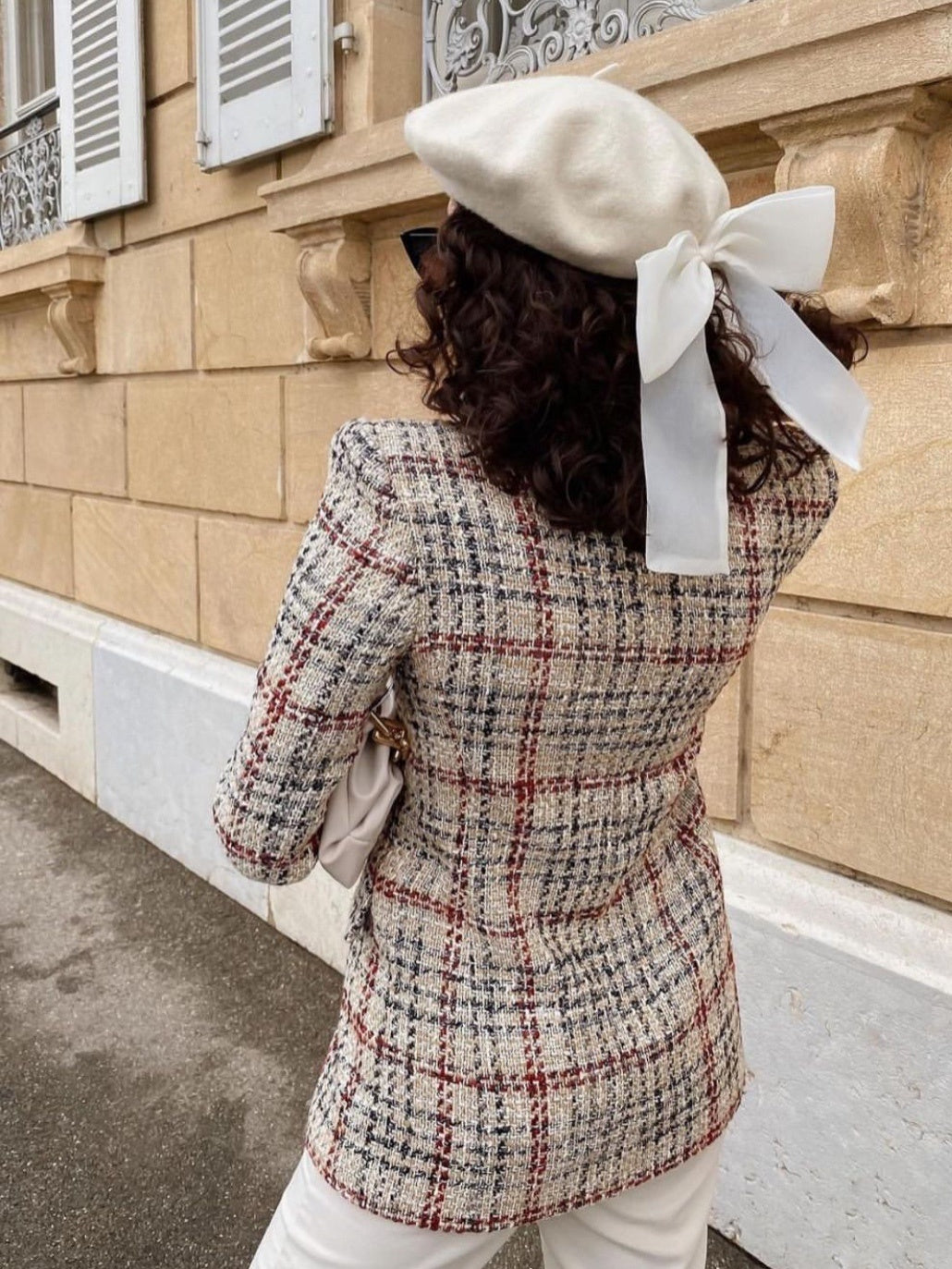 A Women's Plaid Suit Set - Skirt & Pants