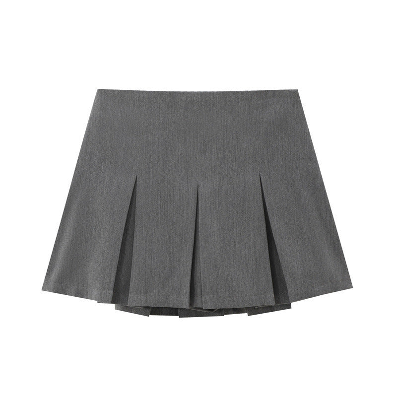 European And American Suit Pleated Skirt A- Line Sweet free delivery