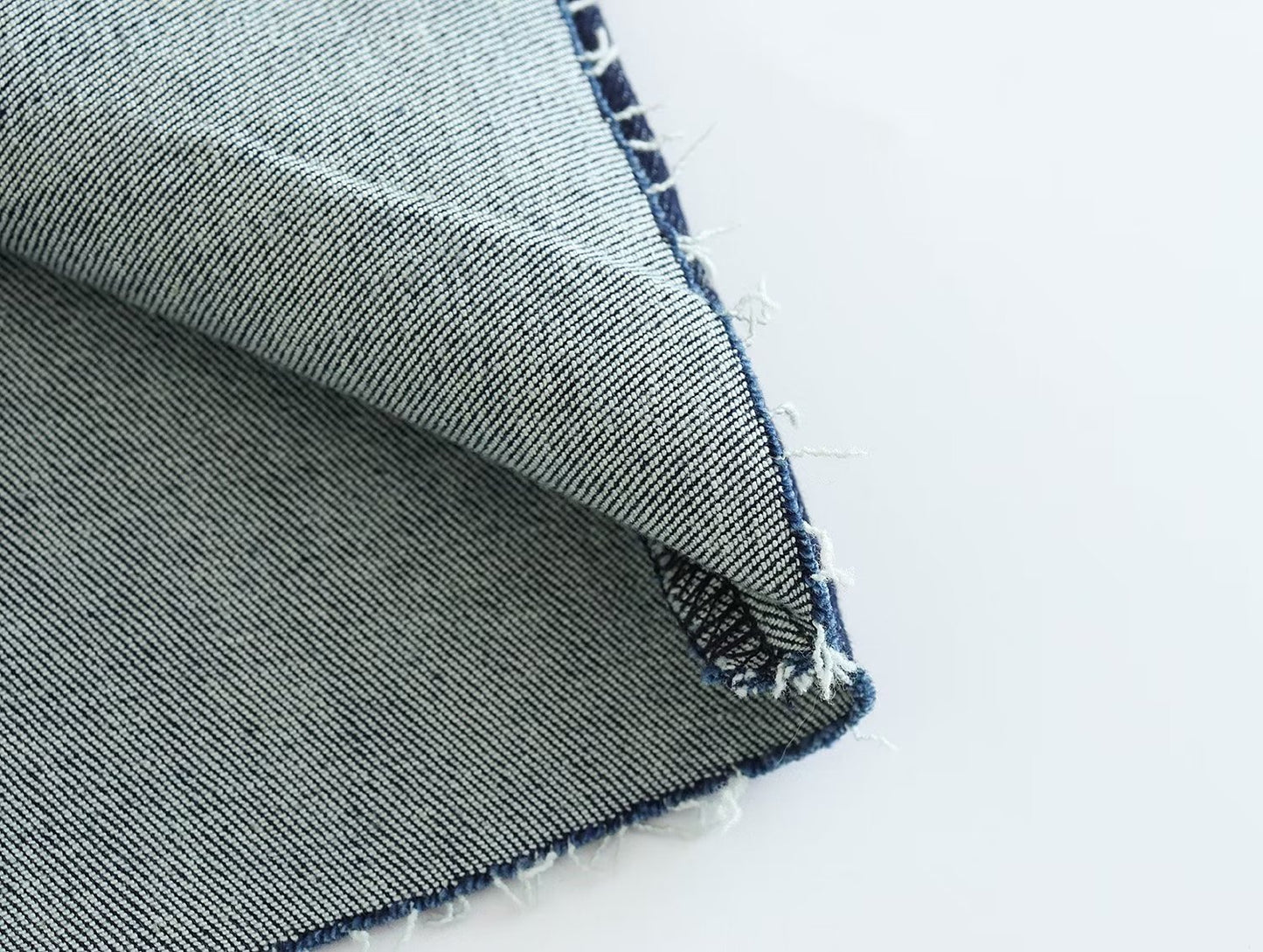 Back Zip Denim Wrap Dress free delivery