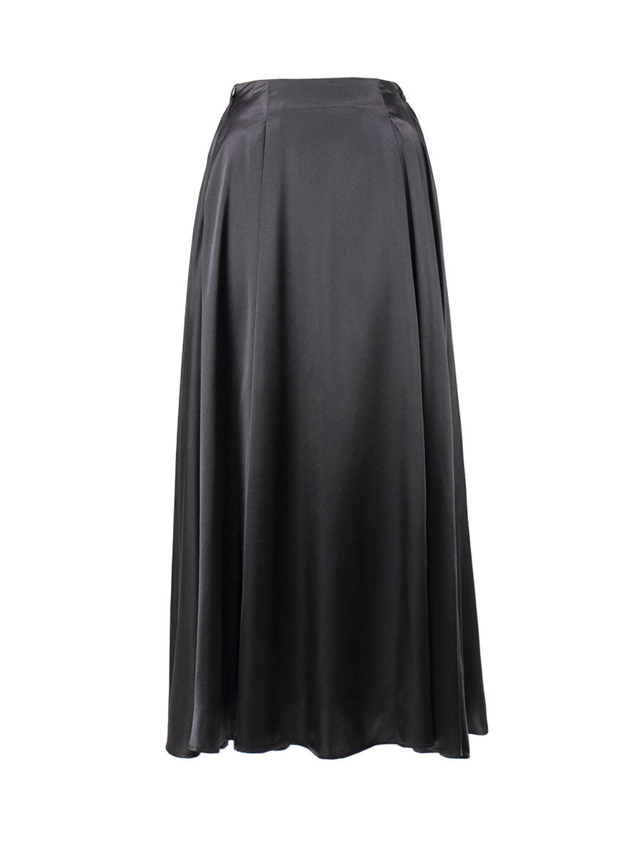 A Women's Fashion Graceful Satin Satin Long Skirt free delivery