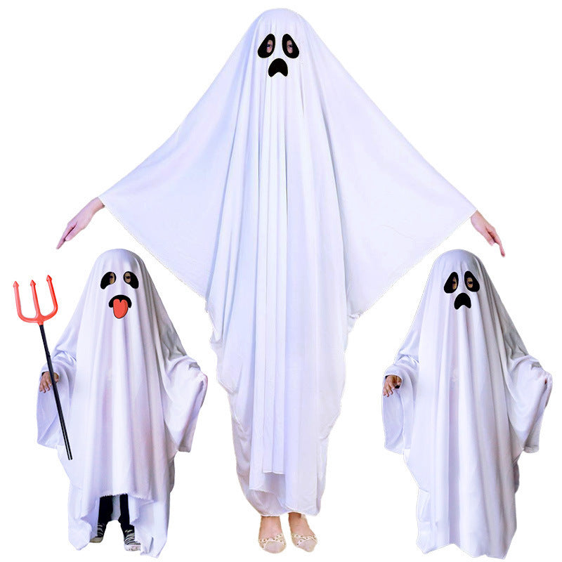 Halloween Party White Costume Ghost Cloak Robe free delivery
