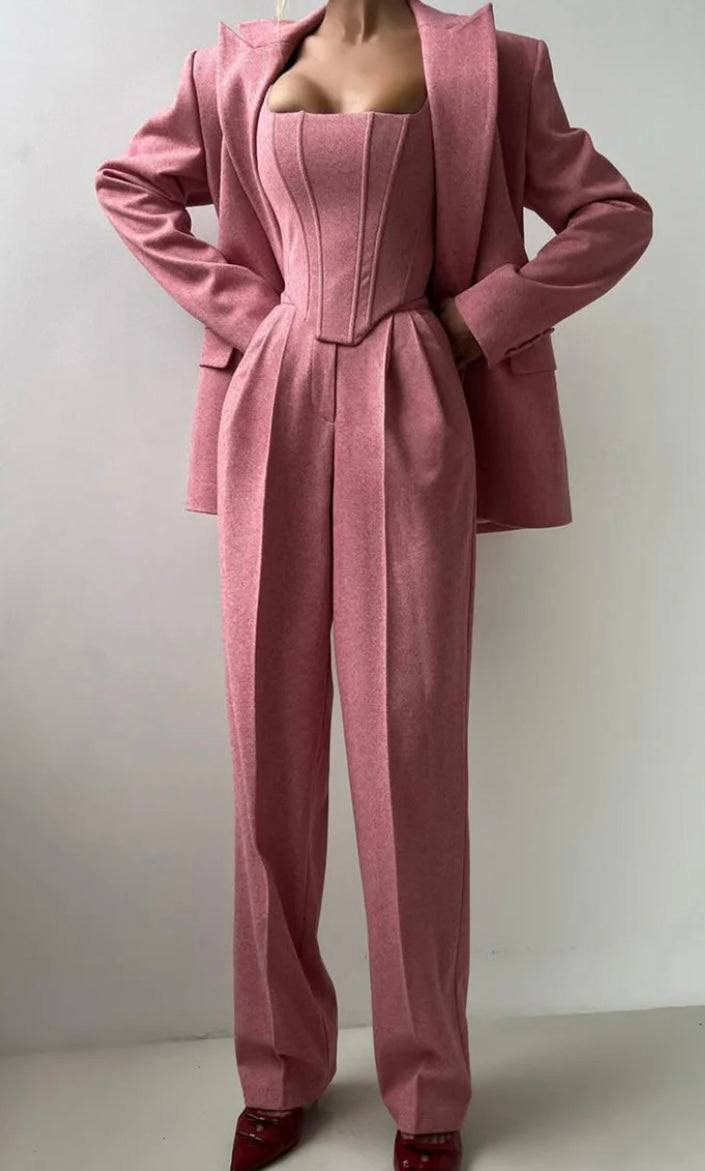 A Business Women's Suit Set - Elegant Blazer + Skirt + Pants Three-Piece | Free Delivery