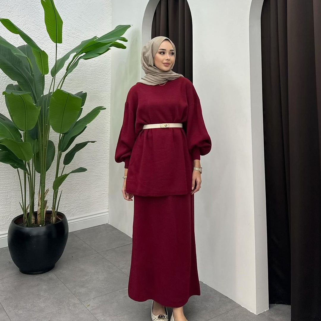 A Top A- Line Skirt Two-piece Set free delivery