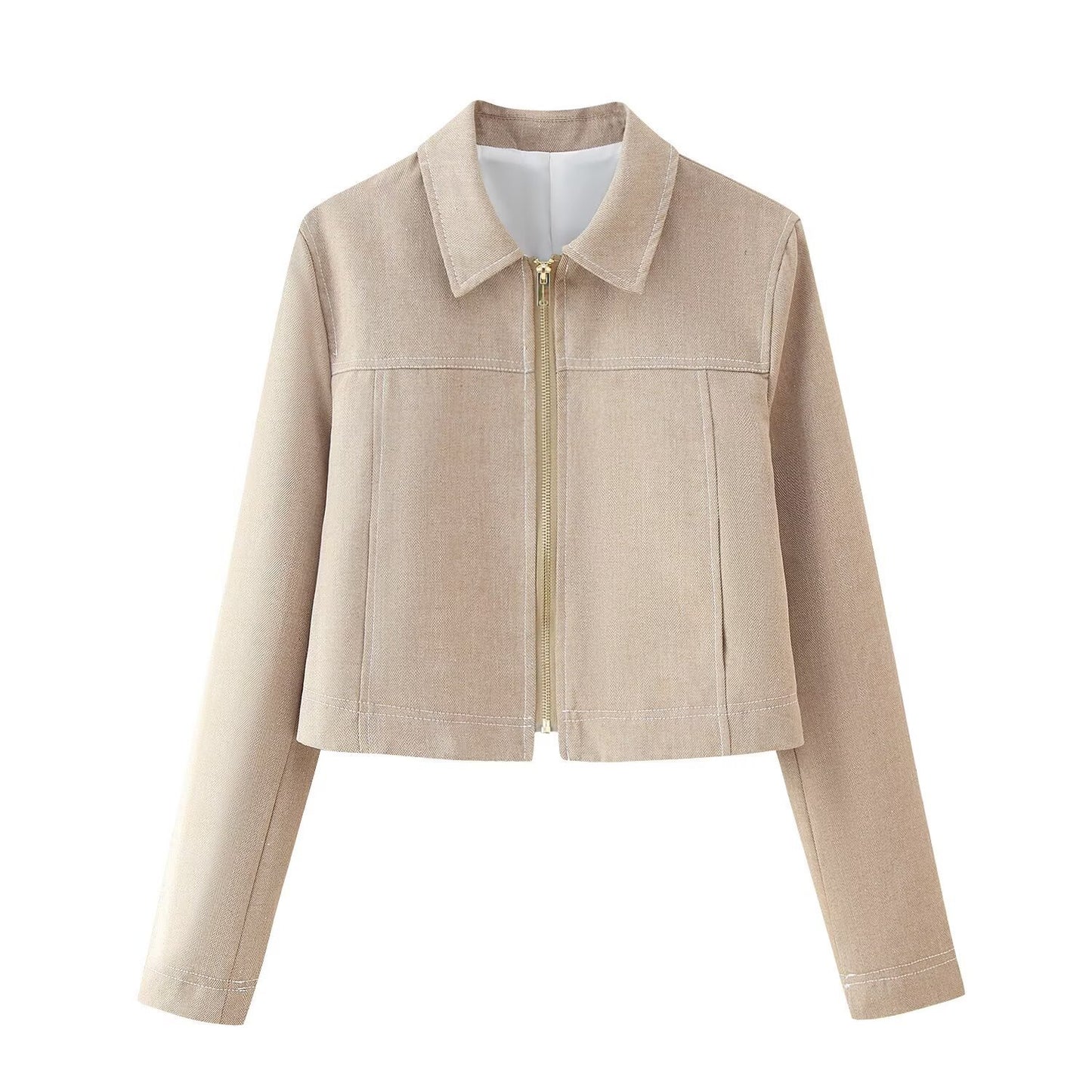 Summer New Casual Herringbone Pattern Long Sleeve Coat Straight-leg Pants Suit free delivery