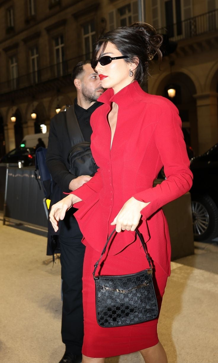 A Kendall Jenner Autumn Fashion Style Elegant Slim Stand Collar Cardigan Suit free delivery