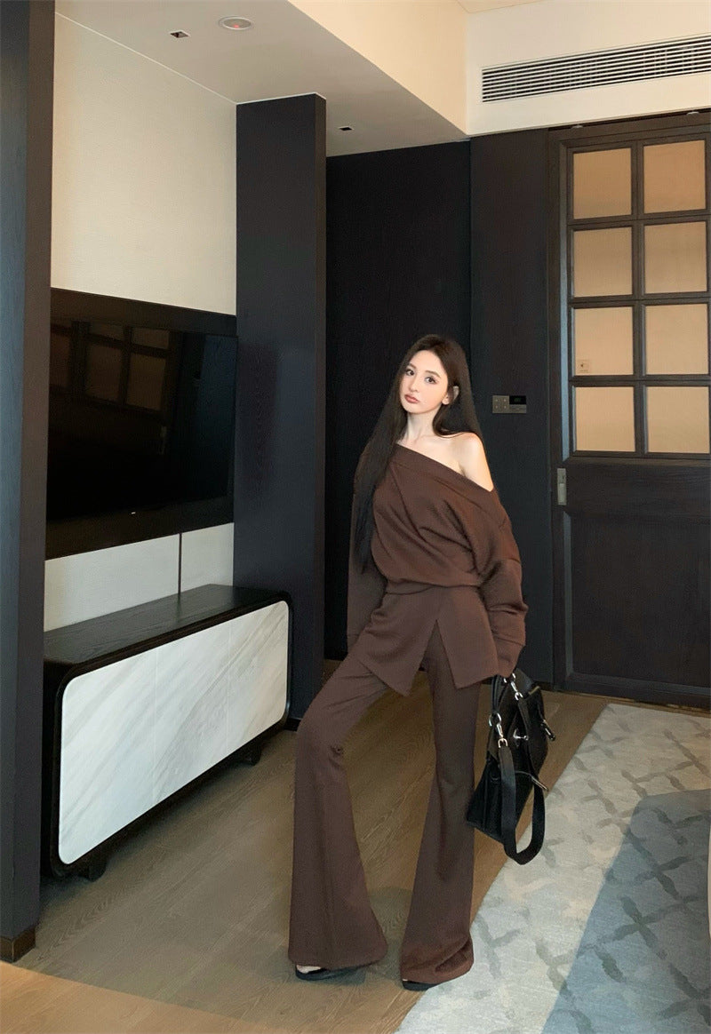 A Top Bootcut Pants Fashion Suit free delivery