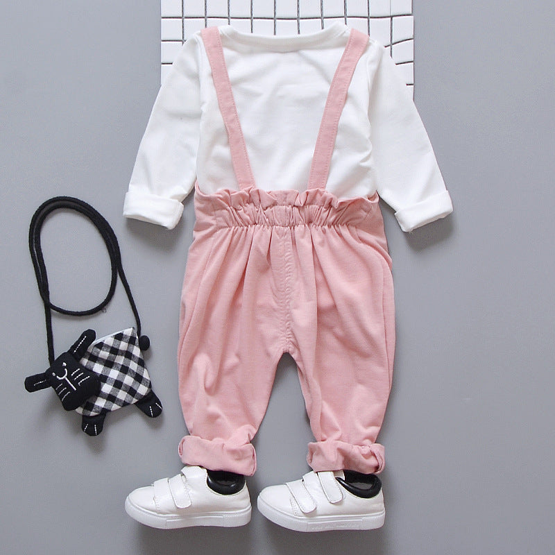 Infant Toddler Cartoon Strap Two-piece Suit For 0-1-2-3-4 Years Old free delivery