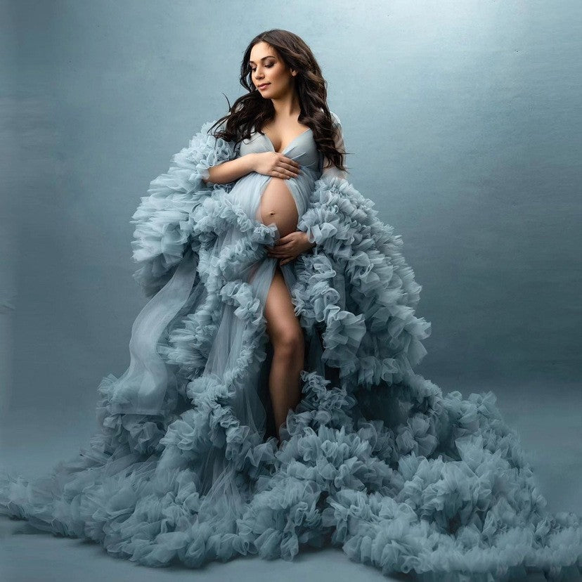 A Off-shoulder Morning Gowns Multi-color Maternity Photo Clothing free delivery