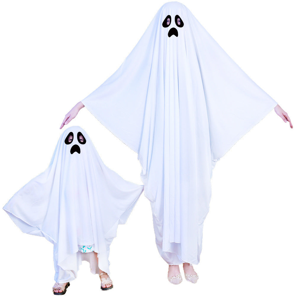 Halloween Party White Costume Ghost Cloak Robe free delivery