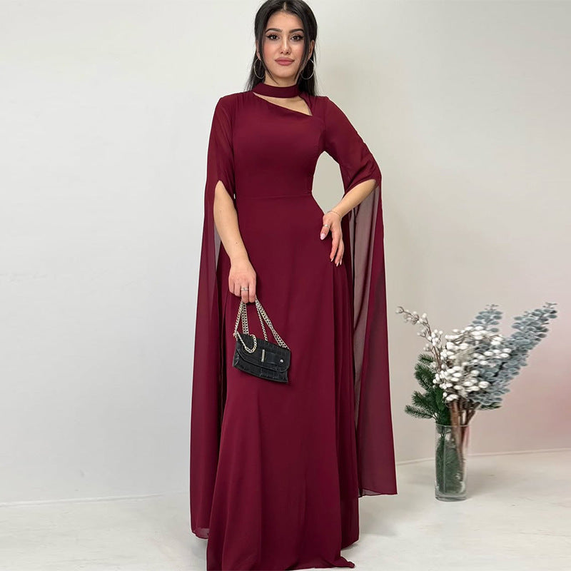 A Women's Clothing Sexy Slimming Slim-fit Graceful Long Sleeve Dress free delivery